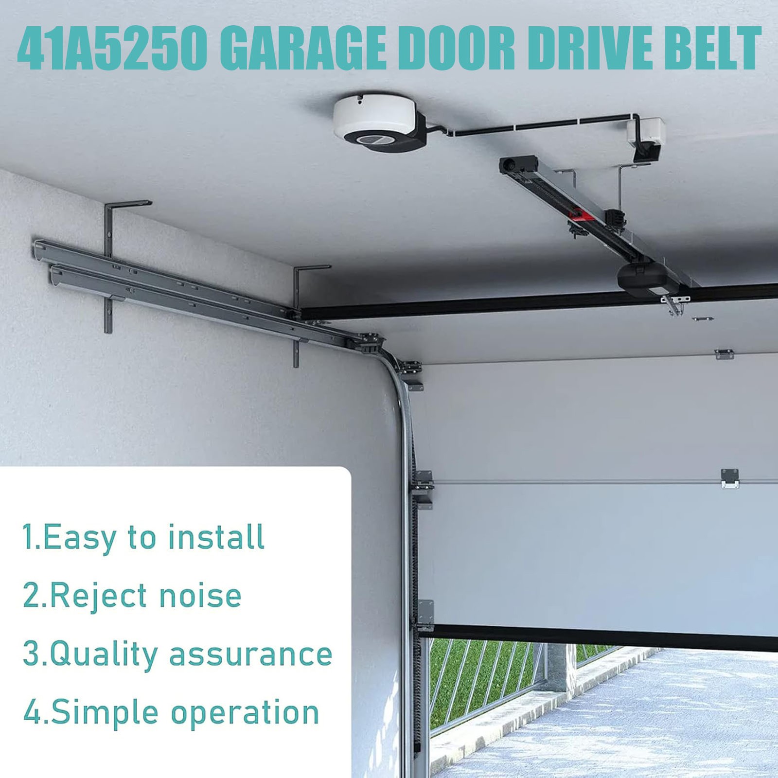 Garage Door Drive Belt For 7FT High Garage Door With Quiet Operation Trending