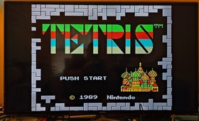 Nintendo NES Game Lot of 4: Tetris, Top Gun, Ice Hockey, Ultimate Basketball