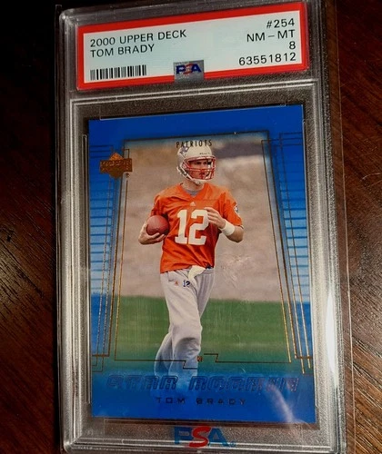 TOM BRADY RC 2000 Upper Deck  #254  PSA 8