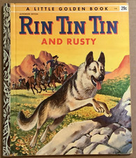 VG 1955 HC Little Golden "F" Edition Rin Tin Tin Rusty Monica Hill Mel Crawford