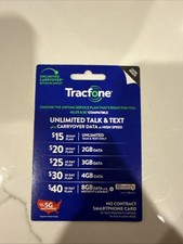 TracFone 20 Smartphone Unlimited Talk  Text 30-Day Prepaid Plan
