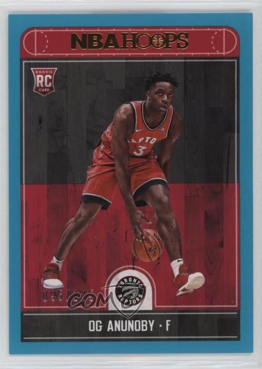2017-18 Panini NBA Hoops Teal 95/125 OG Anunoby #273 0m89