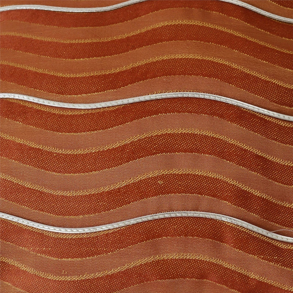 Sanskriti New Art Silk Sets Of 2 Cushion Case Brown Sham Woven Home Decor - image 2 of 4