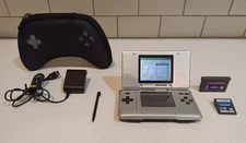 Nintendo DS Handheld Game Console NTR-001 Bundle w/ Games, Power, Case & Accs