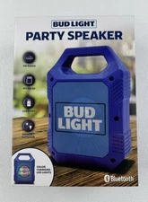 Bud Light Bluetooth Party Speaker Wireless Color-Changing LED New