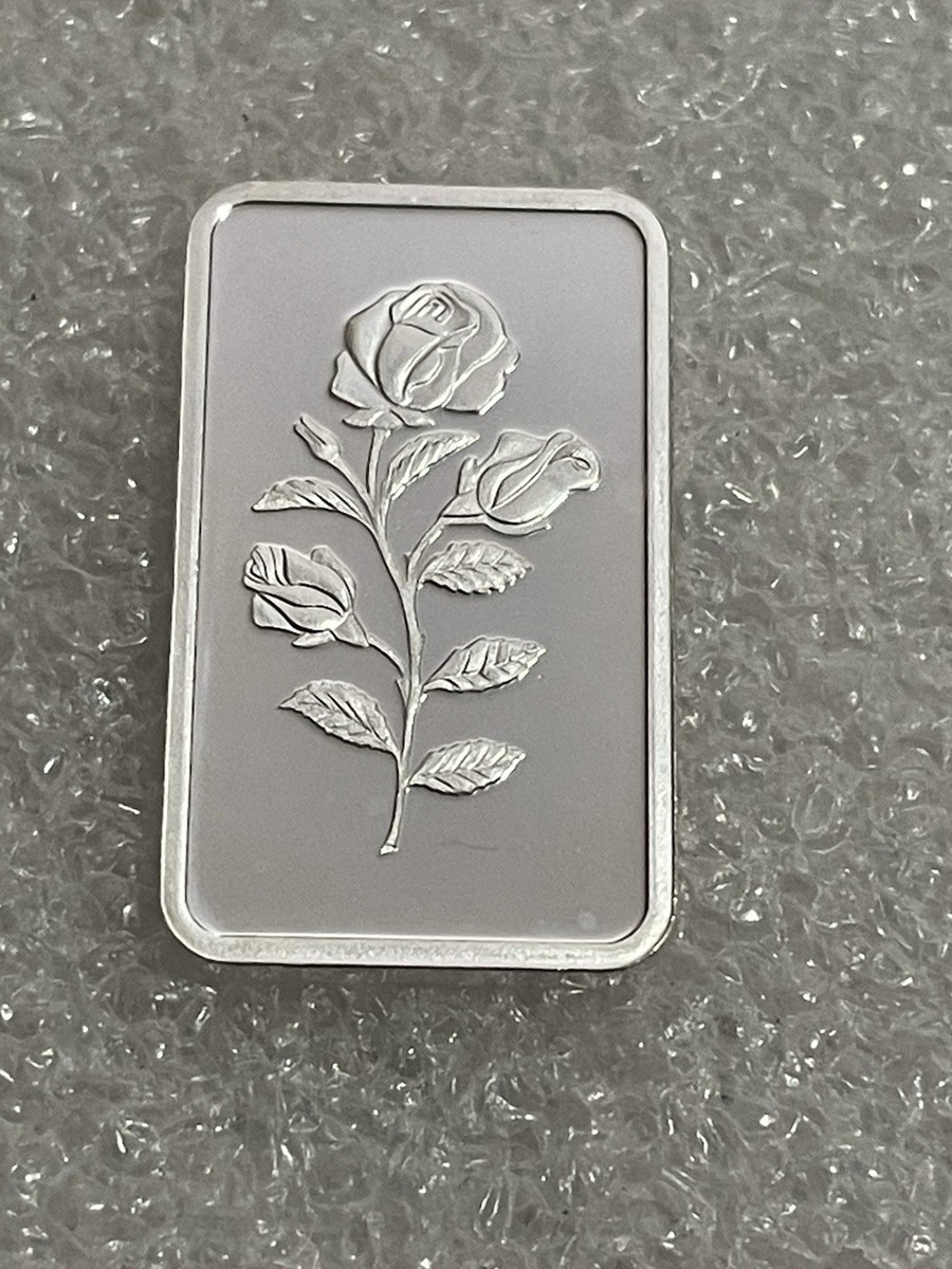 5 Gram Pamp Suisse Rosa .999 Fine Silver Bar No Assay Card