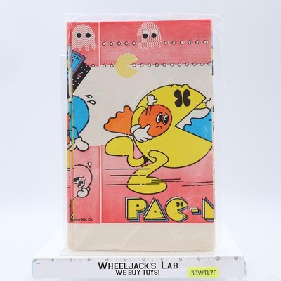 Pac-Man Table Cover Party Supplies 1982 Reed Vintage 52x96in NEW SEALED