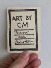 ACEO Original Princess Dress Up Girl Acrylic Painting Hand Painted Art Card — photo 2