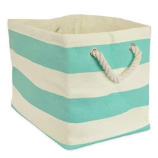 DII, Woven Paper Storage Bin, Collapsible, 17x12x12, Rugby Aqua