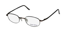 NEW MARCOLIN 6722 EYEGLASS FRAME 535 BROWN VINTAGE FULL-RIM OVAL UNISEX