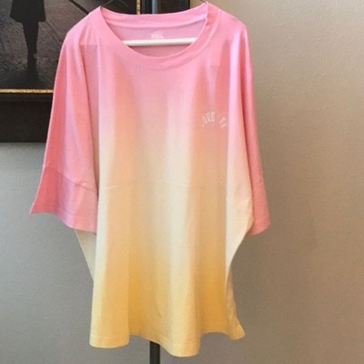 XXL 2X VICTORIA SECRET PINK TIE DYE TEE SHIRT WOMEN PLUS SIZE  NWT