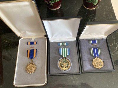 Assorted Military Medals, Ribbons, Ribbon Racks, and Pins Set. Lot of 3 ...