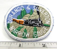 Vintage Durango & Silverton Narrow Gauge Railroad Jacket Patch Colorado Train