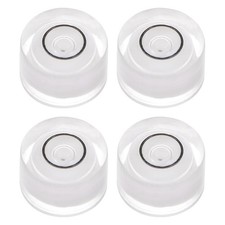 4pcs Round Bubble Level 10x6mm Mini Circular Bullseye Spirit Levels, White