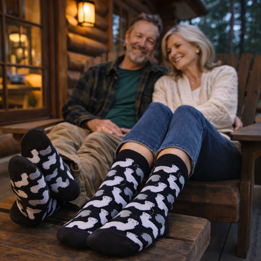 ALPACA Socks with Alpaca Print - all wear benefits