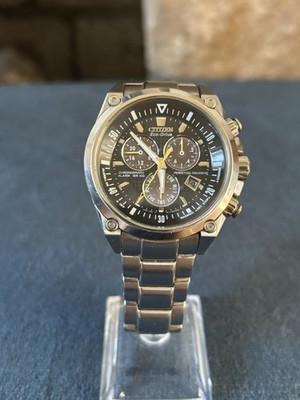 Citizen Men s Eco Drive Perpetual Calendar Alarm Chronograph Bracelet Watch E812