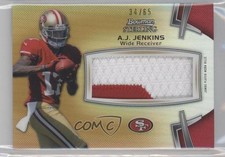2012 Bowman Sterling Jumbo Rookie Relic Gold Refractor 34/65 AJ Jenkins a8x