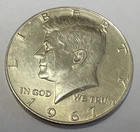Usa 🇺🇸 Kennedy Half Dollar 1967 Silver Km 202a Lot 403
