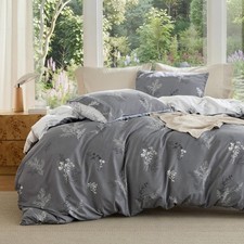 Duvet Cover King Size - Reversible Floral Duvet Cover Set with Zipper Closure, 3
