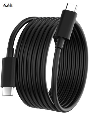 USB C to USB C Charging Cable 6.6/3.3ft Type C to Type C Fast Charger Cord Black