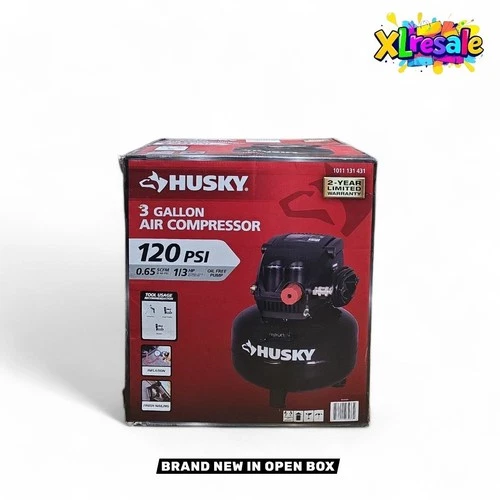 Husky 3 Gal. 120PSI Portable Electric Pancake Air Compressor #0210342A -Free shp