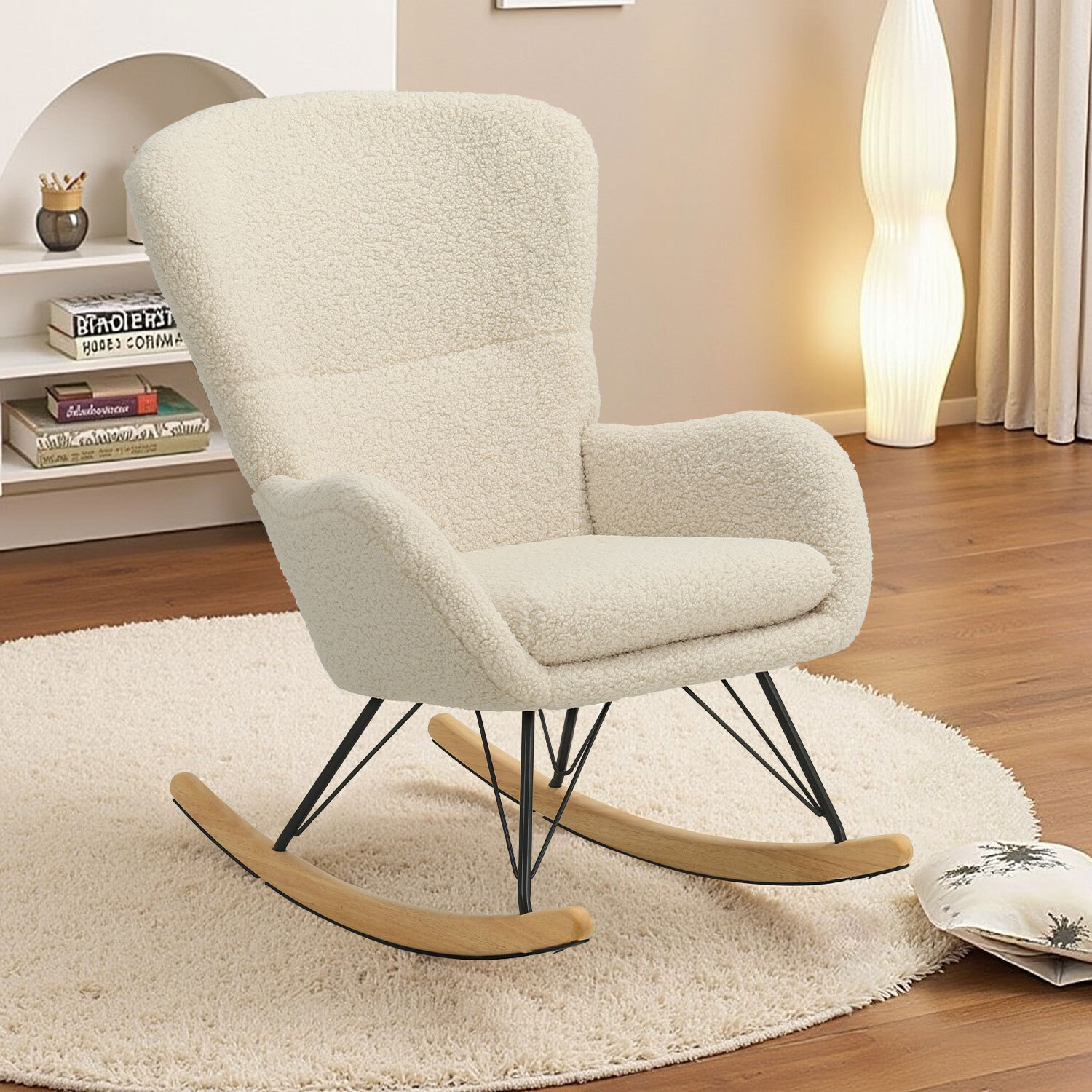 Schaukelsessel Schaukelstuhl Relaxstuhl Sessel Gepolsterter Sessel Schwingsessel