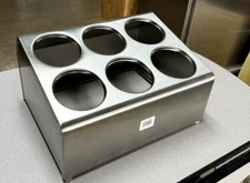Vollrath 97241 Cutlery Dispenser - 6 Cylinder, 14 7/8x11 1/2x8 1/2" Stainless