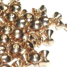 GOLD HOURGLASS BRASS BEADS FOR FLY TYING - 5 SIZES TO PICK FROM - 25 COUNT