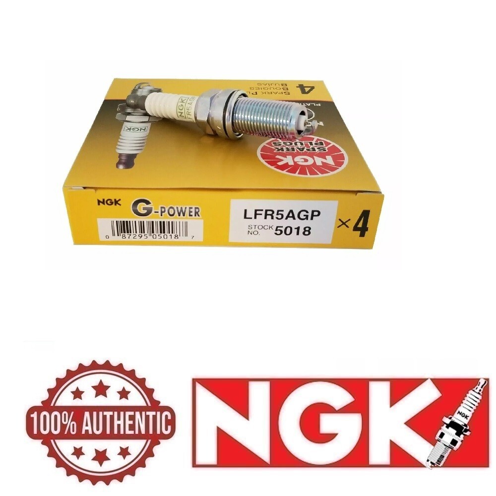 NGK 5018 Spark Plugs LFR5AGP G-POWER Genuine - Pack of 4