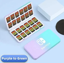 24 Slot Game Case for Nintendo Switch Game Cards - Purple to Green