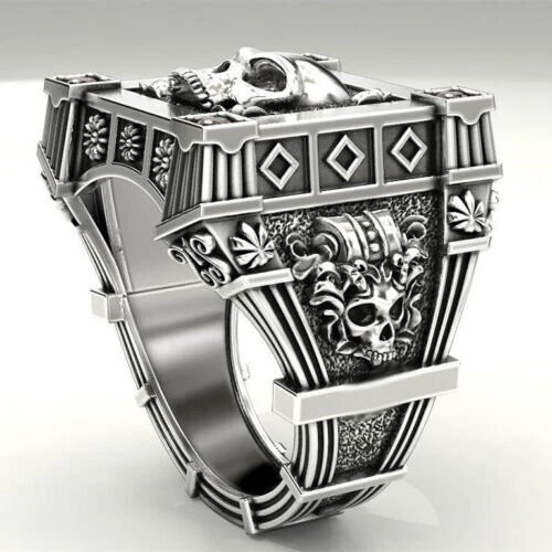 Schädel Ring, Skull Ring, Totenkopf Ring, Scull Schmuck Größe 57 - Bild 2 von 3