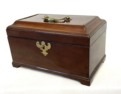 Antique Georgian George III Mahogany Tea Caddy Caddies circa 1780 - Picture 4 of 12