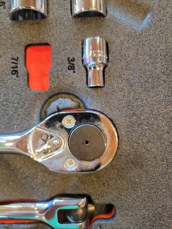 PROTO 1/2"Dr J54120KV Socket Set,Pear Head,17pieces 806K96. Missing 7/16" Socket - Image 2 of 4