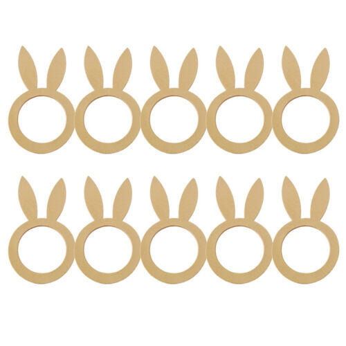 Gadgets DIY Wooden Crafts Towel Holder Napkin Rings Easter Rabbit Napkin Buckle - Photo 1 sur 12