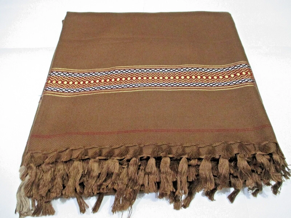 Handmade Afghan Shawl Scarf Wrap For Men And Women With Free Pakul Wool Hat