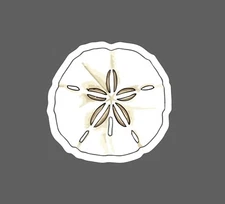 Sand Dollar Sticker Beach Ocean Waterproof Tropical Animal Gift NEW