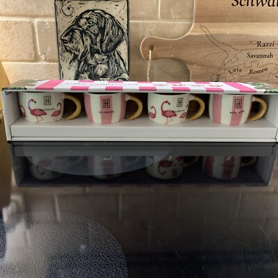 Jill Zarin Home Palm Beach Collection Flamingo Espresso Cups