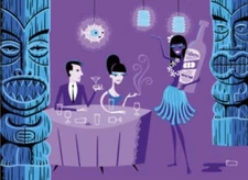 SHAG Josh Agle “Rum Rescue” Unframed Serigraph Art Print Mint New Tiki COA Rare