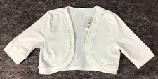 Girls Lightweight White Cotton Cardigan Jacket Ruffle Childrens Place Size 10-12