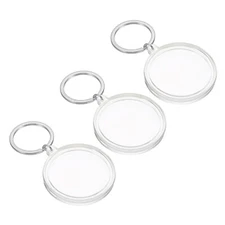 Plastic Coin Holder Keychain, Coin Case with Key Ring for Coins, Silver 3pcs