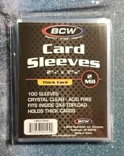 (100) Thick Trading Card Sleeves BCW (1x100) NEW
