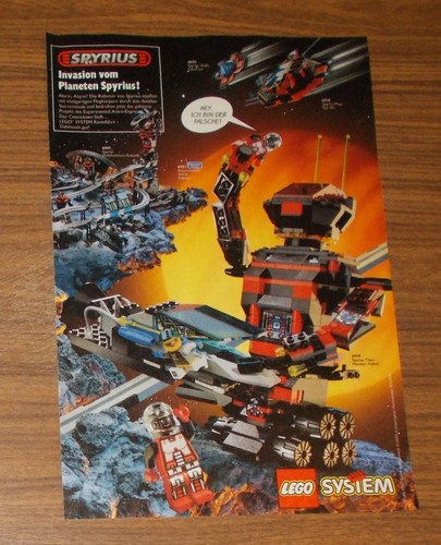 Seltene Werbung LEGO Space Spyrius 6949 Robo Guardian Monster Robot 1995