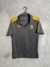 Cambridge United Training Jersey Football Soccer Polo Shirt Gray Puma Men Size M