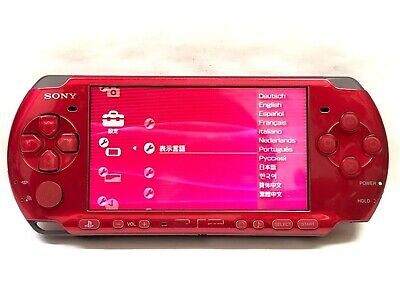 Sony Playstation Portable PSP 3000 Series Handheld Gaming Console System  (Red/Black) (Renewed)