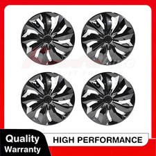16 Set Of 4 Black Wheel Covers Snap On Full Hub Cap Fits R16 Tire Steel Rims 16 Set Of 4 Black Wheel Covers Snap On Full Hub Cap Fits R16 Tire Steel Rims