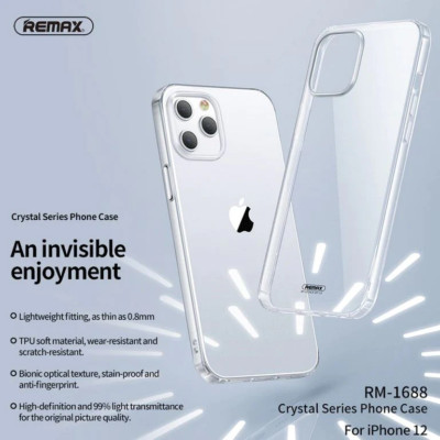 REMAX Crystal Shockproof Clear Cover Phone Case for iPhone 12 Pro 6.1''