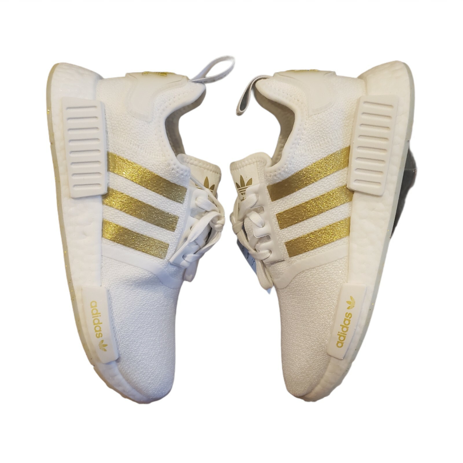 Adidas NMD R1 Womenu0026#039;s Athletic Sneakers White/Gold - Size 6.5 Youth/8  Women | eBay