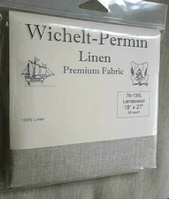 Wichelt Permin PREMIUM LINEN FABRIC 28 Ct Cross Stitch 18 x 27 LAMBSWOOL
