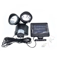 1pc Dual Security Detector Solar Power LED Wall Spot Light Motion Sensor Garden