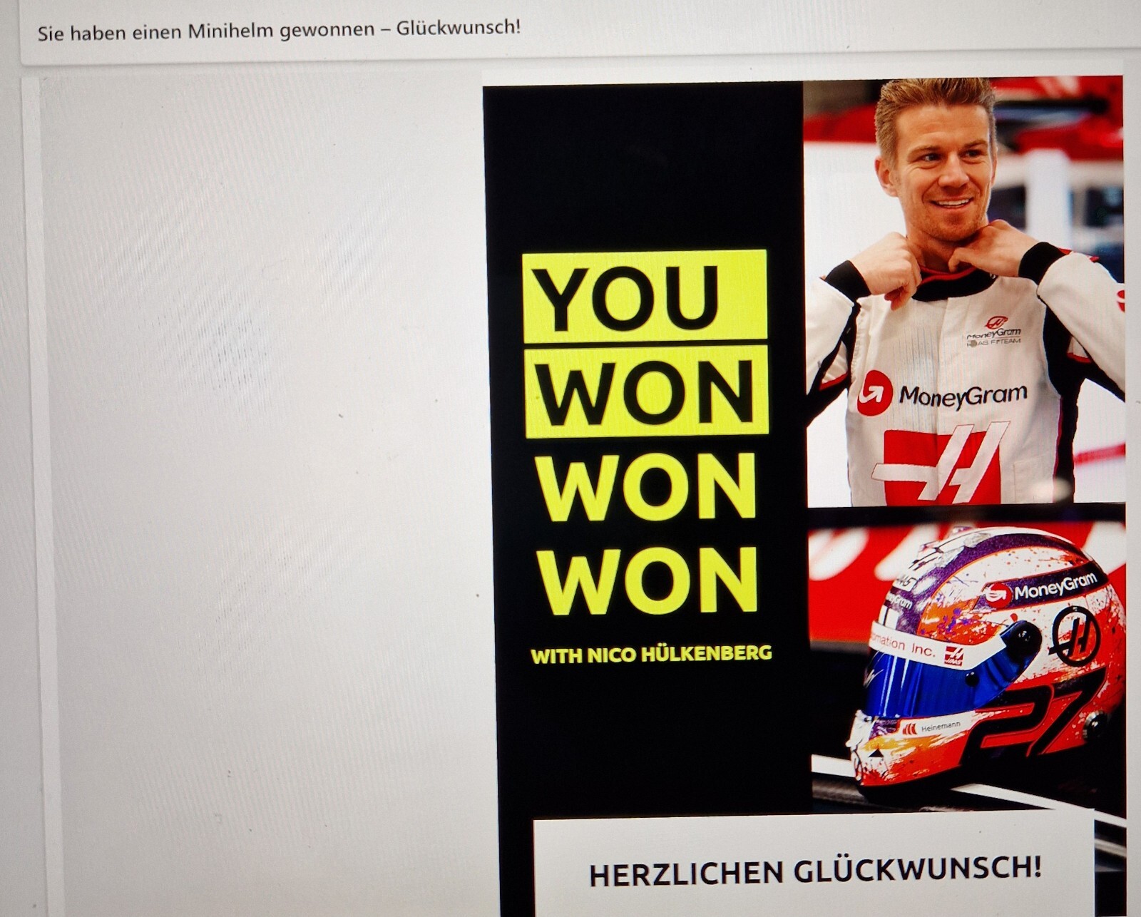 Nico Hulkenberg Team Haas Foto A4 Gerahmt - Signiertes F1 Autogramm